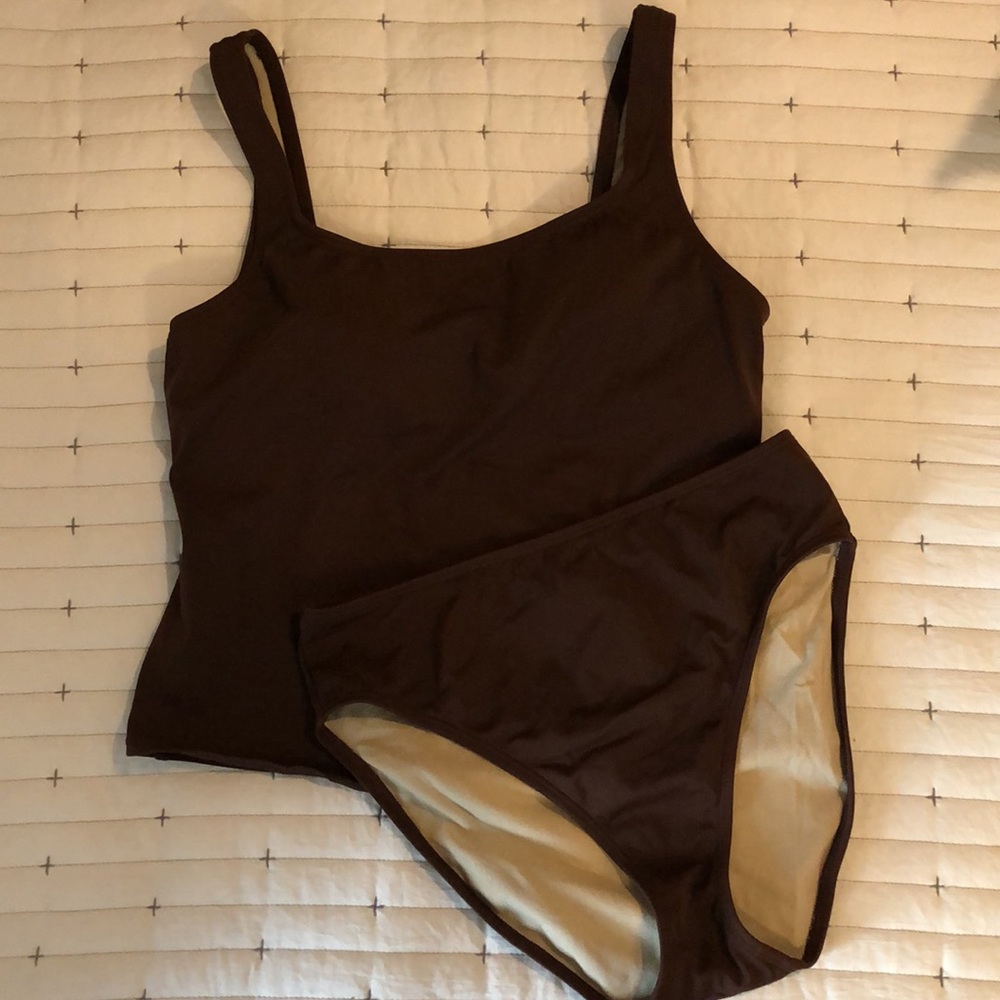 Victoria secret chocolate brown tankini set